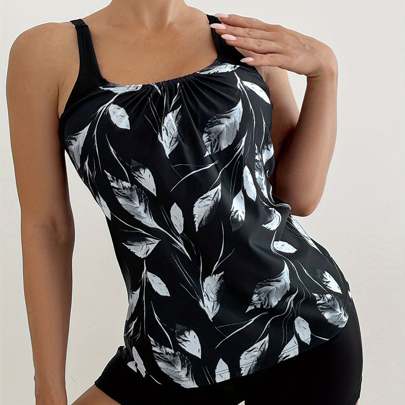 👙 50% RABATT! 🌊 Zweiteiliges Damen-Tankini-Set mit Print – Figurumschmeichelnd & schnell trocknend – Perfekt für Strand, Pool oder heiße Sommertage – bequemer Badespaß mit Stil ☀️✨
