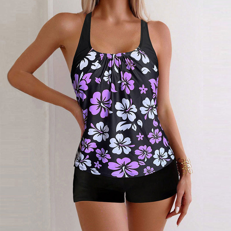 👙 50% RABATT! 🌊 Zweiteiliges Damen-Tankini-Set mit Print – Figurumschmeichelnd & schnell trocknend – Perfekt für Strand, Pool oder heiße Sommertage – bequemer Badespaß mit Stil ☀️✨