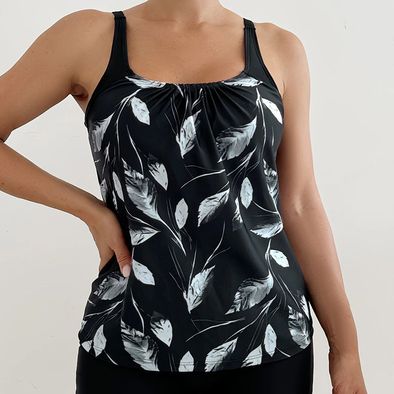 👙 50% RABATT! 🌊 Zweiteiliges Damen-Tankini-Set mit Print – Figurumschmeichelnd & schnell trocknend – Perfekt für Strand, Pool oder heiße Sommertage – bequemer Badespaß mit Stil ☀️✨