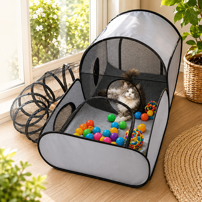 🐱Großer Katzentunnel zum Spielen und Ausruhen