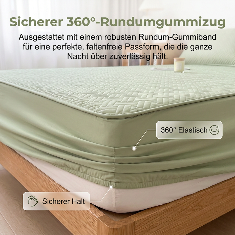 Gestepptes Spannbettlaken mit Rundumbezug