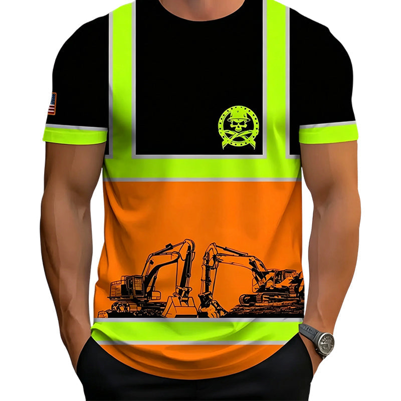 ✨👷Warnschutz-Arbeits-T-Shirt mit hoher Sichtbarkeit