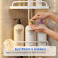 Verstellbares Teleskop-Eckregal für die Dusche