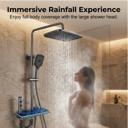 🚿💧 50% RABATT! LED-Regenduschsystem mit Digitalanzeige – Thermostatisch, wasserdicht & luxuriöses Duschgefühl – Perfekt für Badezimmer-Renovierung & Wellness zu Hause ✨