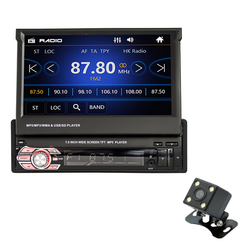 📻 Autoradio mit Touchscreen | 7-Zoll-Touchscreen · Bluetooth Freisprechen · USB/SD/AUX · Rückfahrkamera