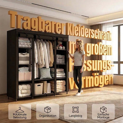 👔Einfach zu montierender Kleiderschrank aus Vliesstoff