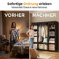 👔Einfach zu montierender Kleiderschrank aus Vliesstoff