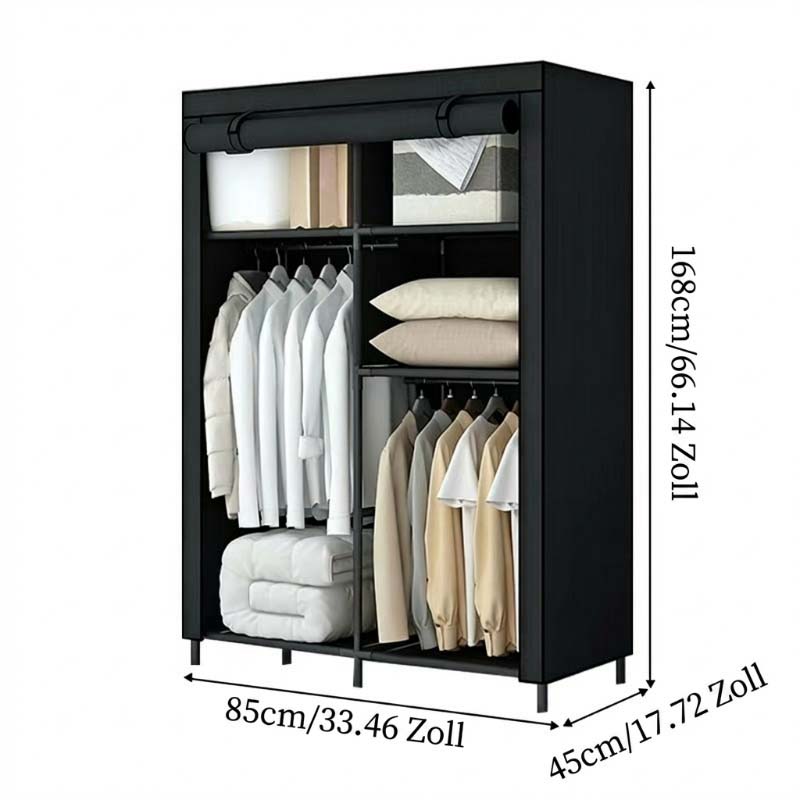 👔Einfach zu montierender Kleiderschrank aus Vliesstoff