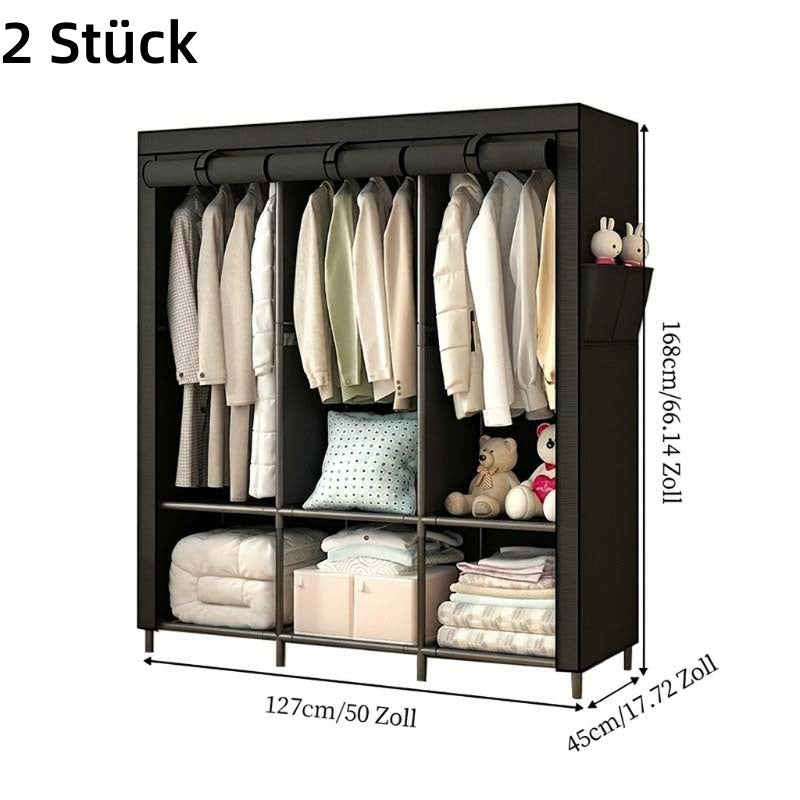 👔Einfach zu montierender Kleiderschrank aus Vliesstoff