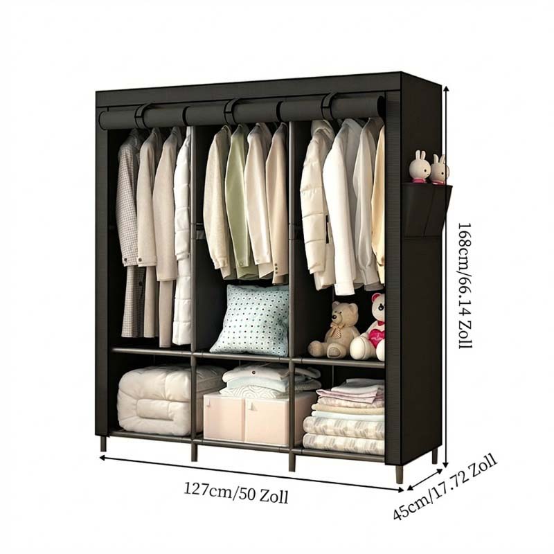 👔Einfach zu montierender Kleiderschrank aus Vliesstoff