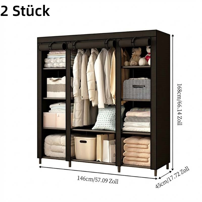 👔Einfach zu montierender Kleiderschrank aus Vliesstoff