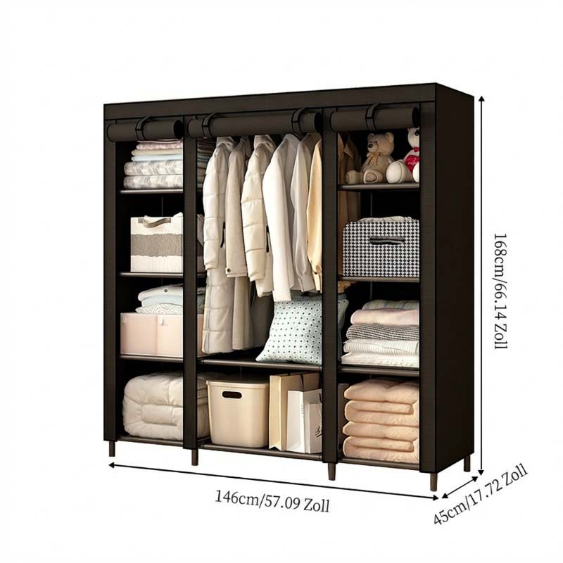 👔Einfach zu montierender Kleiderschrank aus Vliesstoff