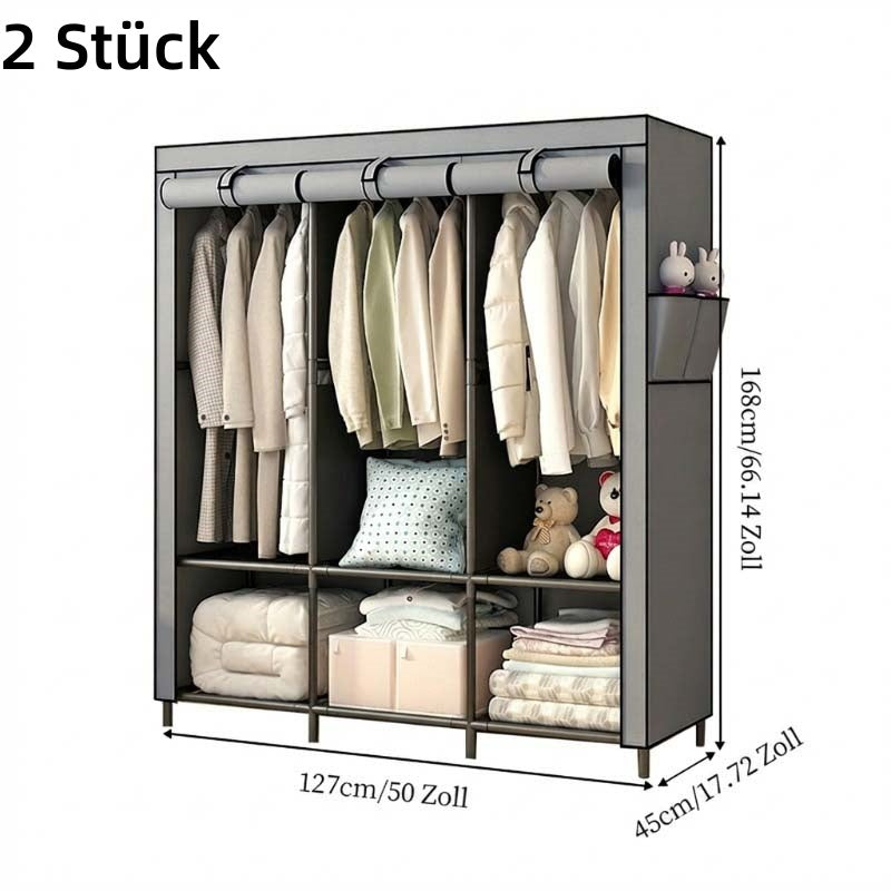 👔Einfach zu montierender Kleiderschrank aus Vliesstoff