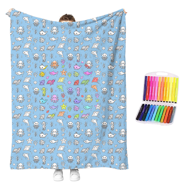 🎨 50% RABATT! 🖍️ Kuschel‑Mal‑Decken‑Set – Kreativ, weich & unterhaltsam ✨