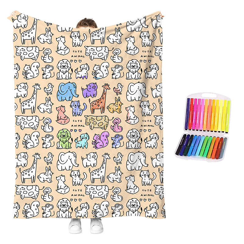 🎨 50% RABATT! 🖍️ Kuschel‑Mal‑Decken‑Set – Kreativ, weich & unterhaltsam ✨