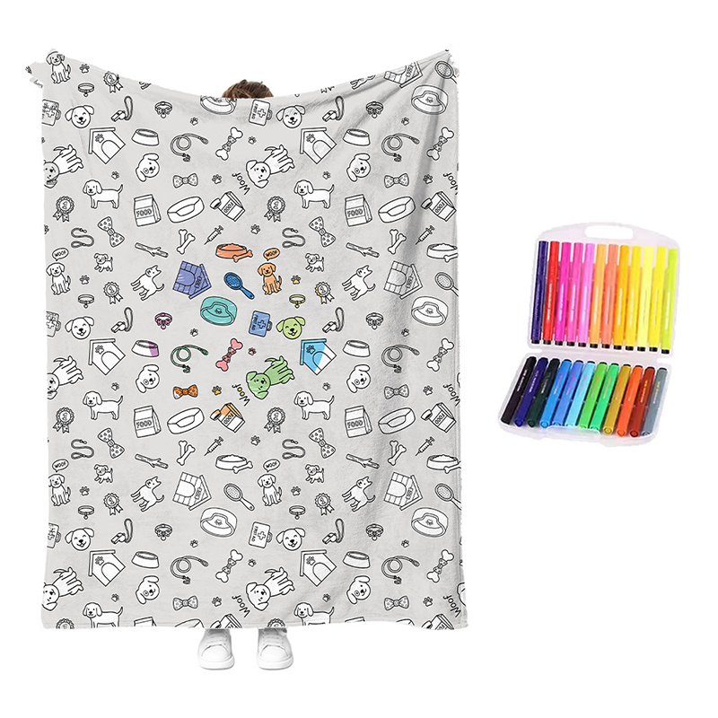 🎨 50% RABATT! 🖍️ Kuschel‑Mal‑Decken‑Set – Kreativ, weich & unterhaltsam ✨