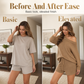 👗🌿 50% RABATT! Damen Lässiges Off-Shoulder Strickpullover & Shorts Set – Weich, luftig & perfekt für Sommer, Freizeit & zu Hause ✨
