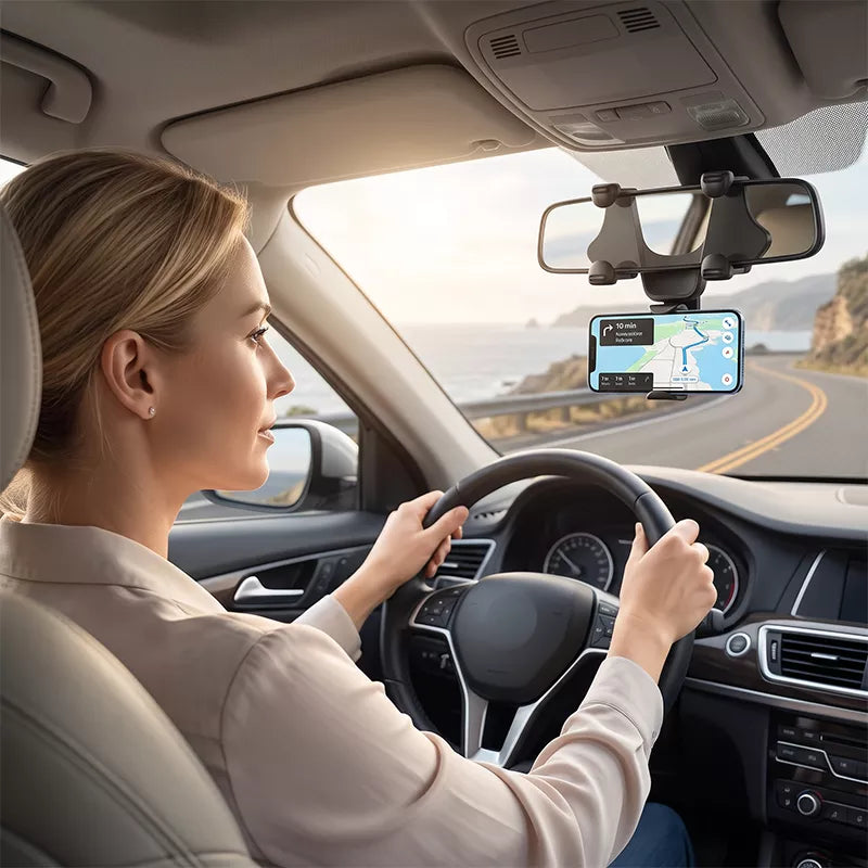 🔥50 % Rabatt！📱Auto-Rückspiegel Handyhalterung