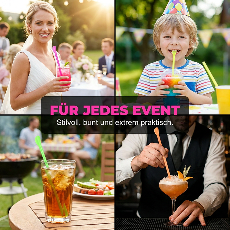 🥄 50% RABATT! 🧋 2-in-1 Löffel-Trinkhalme – Esslöffel & Trinkhalm in einem, BPA-frei & wiederverwendbar – Perfekt für unterwegs, Picknick & Kinder 🍹