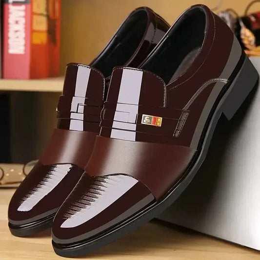 👞 50% RABATT! 🔥 Herrenschuhe aus Leder mit spitzer Zehe – Bequem, rutschfest & elegant – Ideal für Büro, Hochzeit & formelle Anlässe ✨