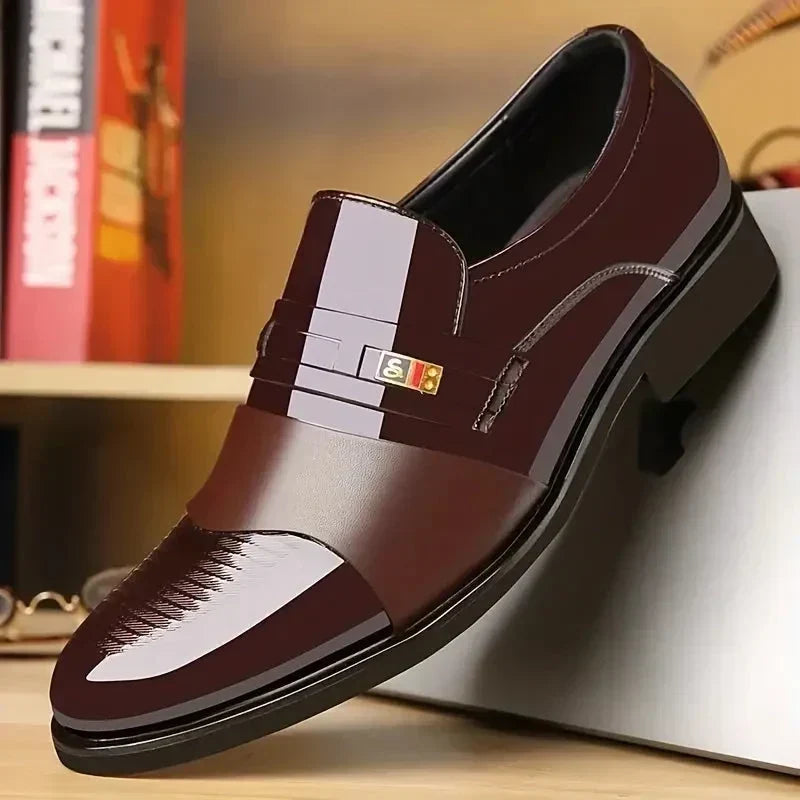 👞 50% RABATT! 🔥 Herrenschuhe aus Leder mit spitzer Zehe – Bequem, rutschfest & elegant – Ideal für Büro, Hochzeit & formelle Anlässe ✨