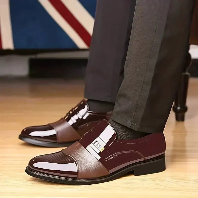 👞 50% RABATT! 🔥 Herrenschuhe aus Leder mit spitzer Zehe – Bequem, rutschfest & elegant – Ideal für Büro, Hochzeit & formelle Anlässe ✨