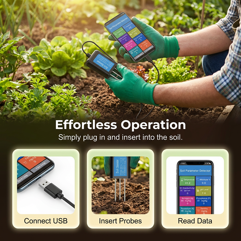 7-in-1 USB Bodentester mit App