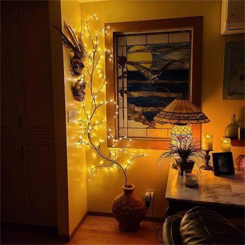 🌿 50 % Rabatt – LED-Lichterkette im Ranken-Design – 144 Lichter, 2,3 m, dimmbar, IP55 – für Garten, Balkon, Zimmer & Partys 💡