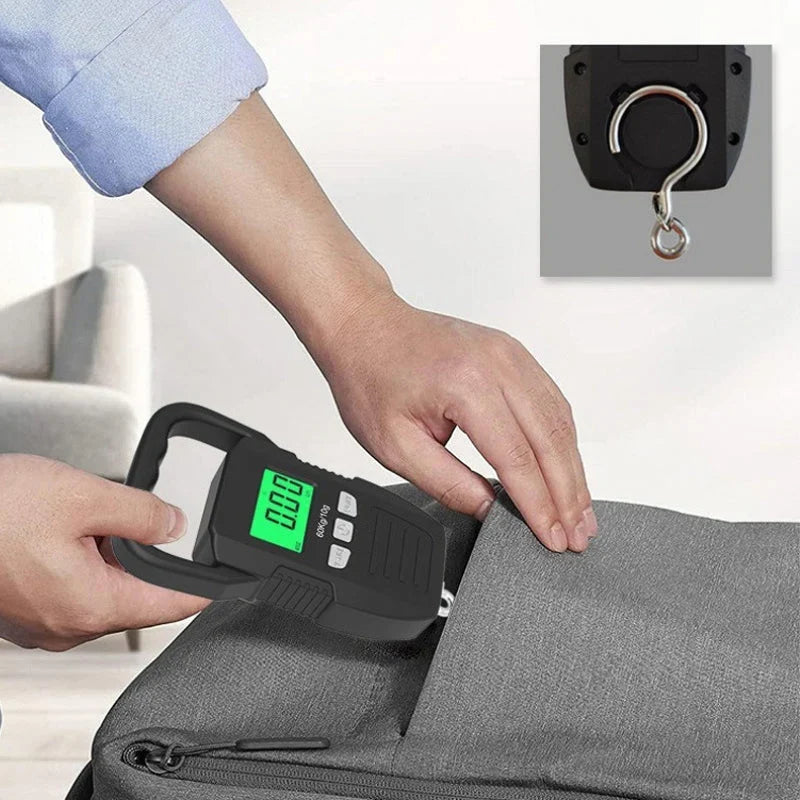 🧳Digitale Kofferwaage wiederaufladbar – Elektronische Gepäck-Hängewaage für Reisen & Urlaub