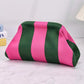 Gestrickte Gestreifte Dumpling-Clutch-Tasche