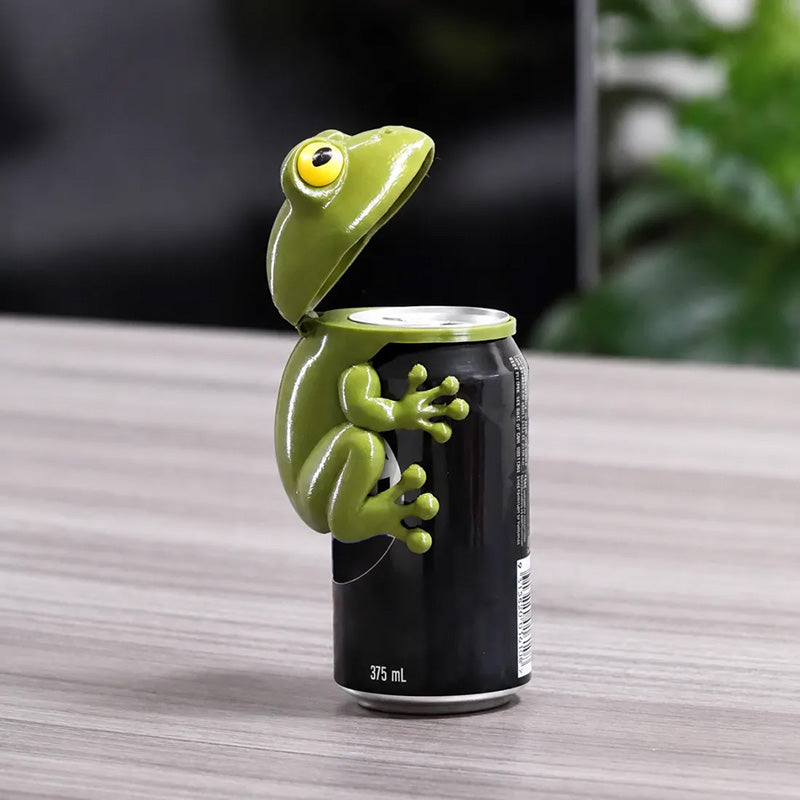 🐸 Frosch-Dosenverschluss mit Klappdeckel – Hält offene Limo frisch & insektenfrei