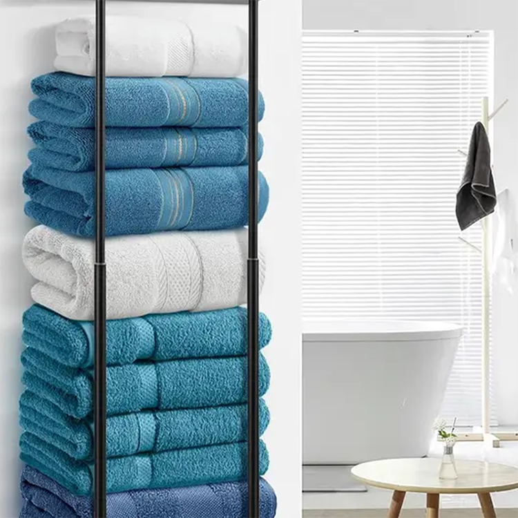 【⏳Limitiertes Angebot – 55 % Rabatt!!】🛁 Ausziehbarer Badezimmer-Handtuchhalter – 38–75 cm höhenverstellbar, Kohlenstoffstahl, bohrerfreie Wandmontage