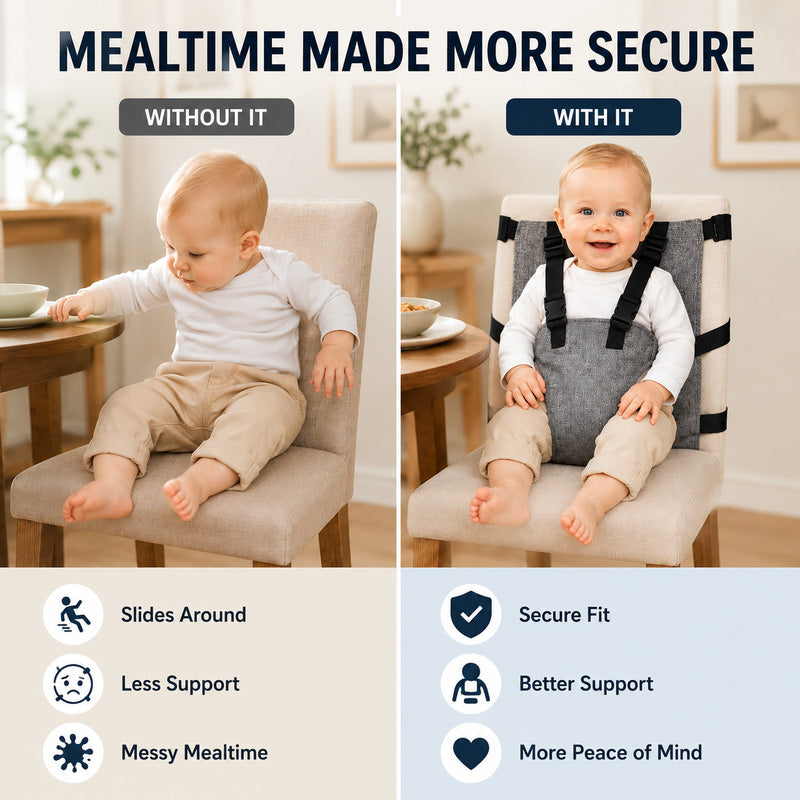 👶 Tragbarer Sicherheitsgurt für Babyhochstühle
