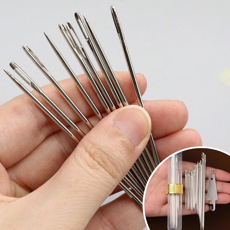 23‑teiliges Set Handnähnadeln mit großem Öhr