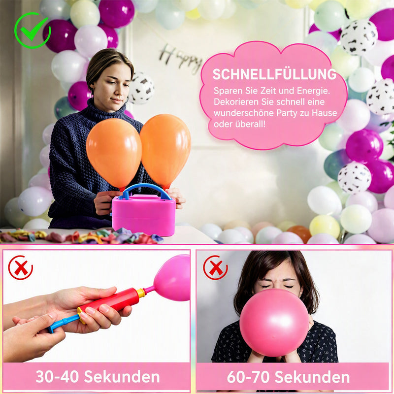 Elektrische Ballonpumpe mit Doppeldüse