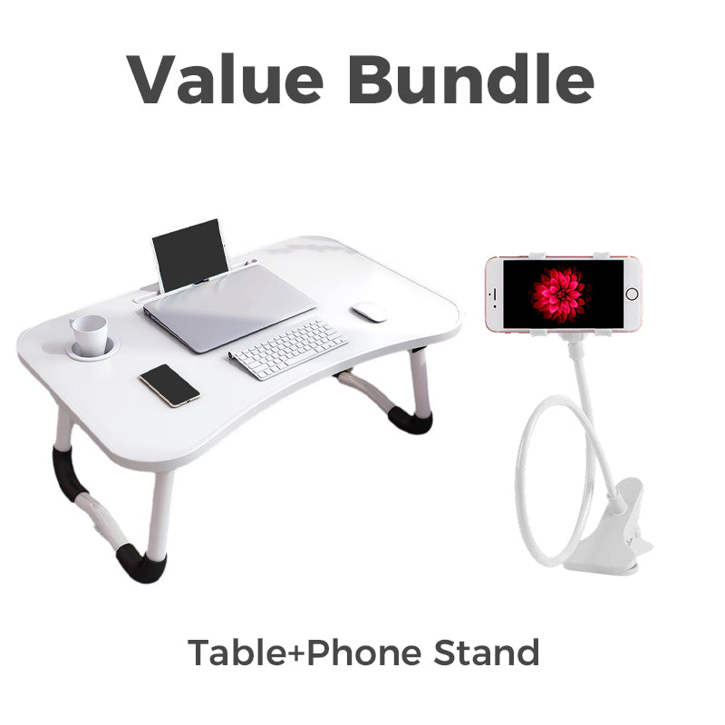 🛏️ 50% RABATT! Klappbarer Laptop-Betttisch mit Getränkehalter – Frühstück, Arbeiten & Filme im Bett – Stabil, leicht & platzsparend ✨