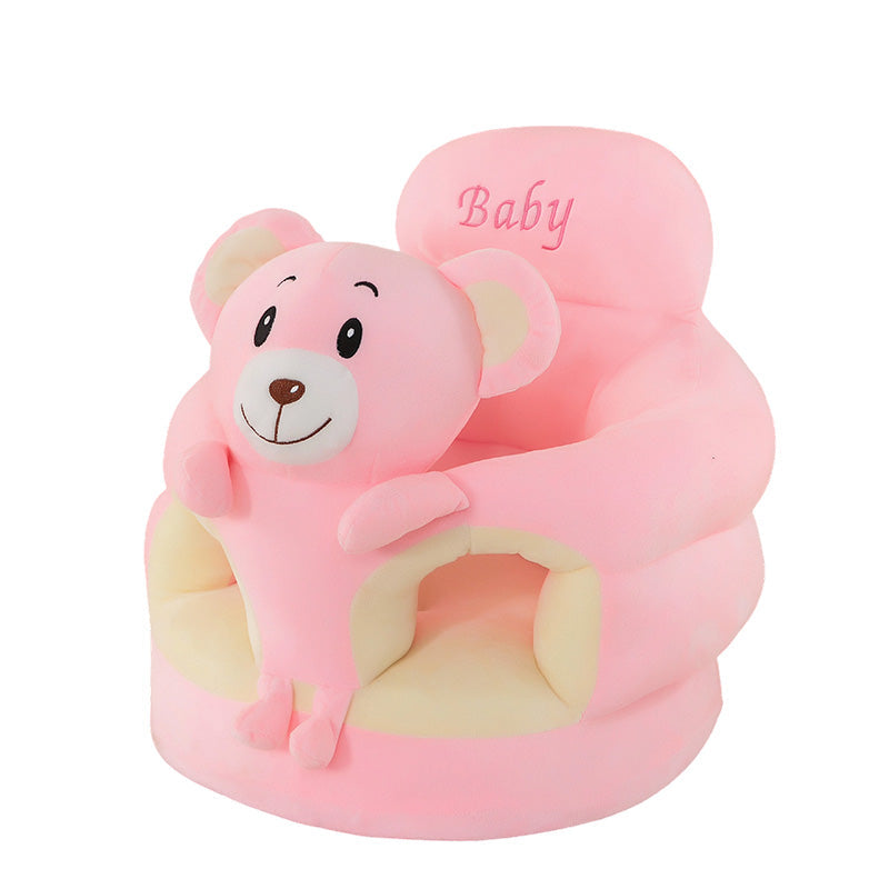 ✨50% Rabatt✨🐻 Cartoon‑Baby‑Stützsofa – Anti‑Roll‑Sitzsessel für Babys mit stabiler Rückenlehne, weicher Plüsch‑Bodensitz für Kleinkinder