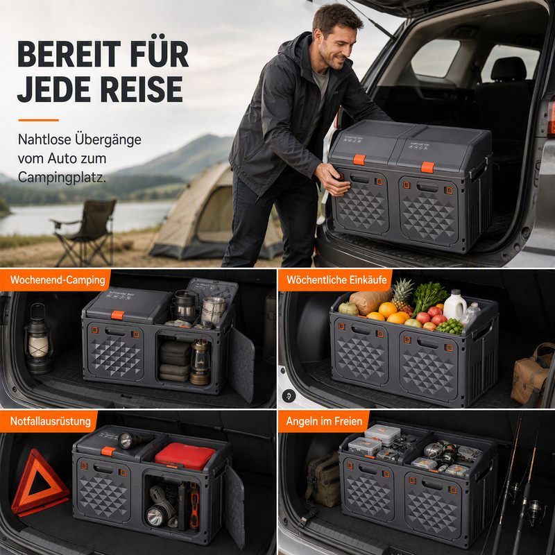 Faltbarer Auto-Kofferraum-Organizer mit großer Kapazität