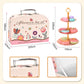 🍵 BLITZANGEBOT: 50% RABATT! 🦄 Kinder-Teeservice Spielzeug – PP/PS – 17-teilig Tragbar für Kinder ab 3 Jahren – Fantasiespiel & Teeparty 🎀