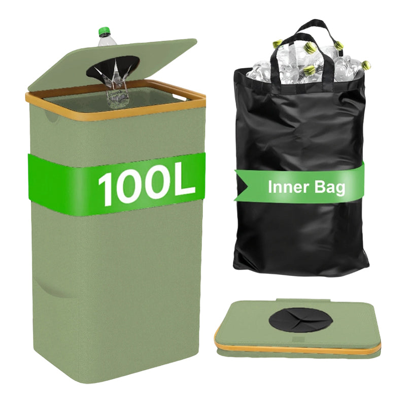 Faltbarer Recyclingbehälter mit Deckel für Küche & Zuhause