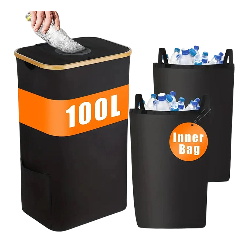 Faltbarer Recyclingbehälter mit Deckel für Küche & Zuhause