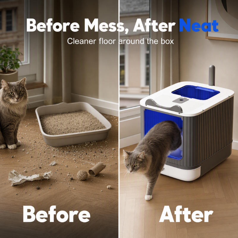 Geruchsarme geschlossene Katzentoilette