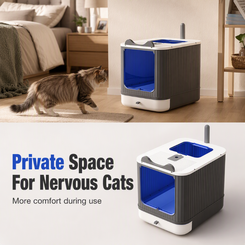 Geruchsarme geschlossene Katzentoilette