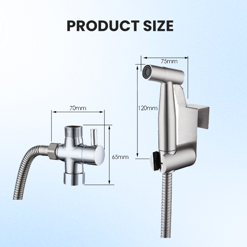 WC-Handbrause Set aus Edelstahl – Bidet-Sprühset für die Toilette