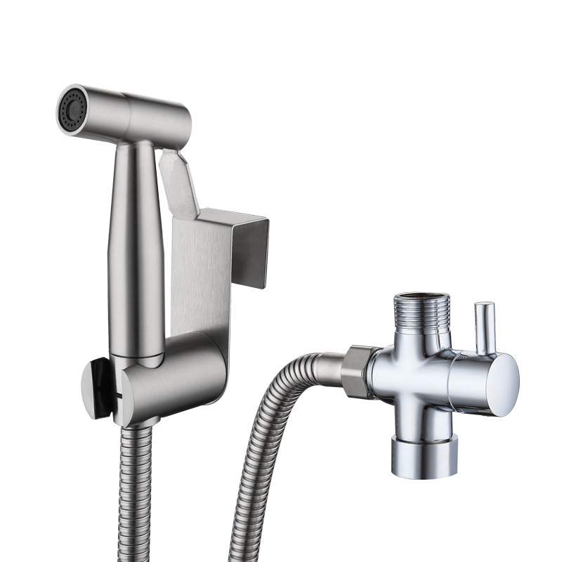 WC-Handbrause Set aus Edelstahl – Bidet-Sprühset für die Toilette