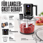 Multifunktionaler Food Processor mit Touch-Bedienung und Glasschüssel