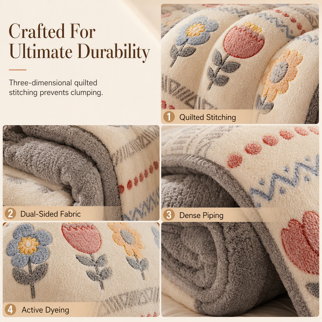 🛏️ 50% RABATT! ❄️ Winterdecke – Lammfleece & Milch‑Samt, warm & kuschelig ✨