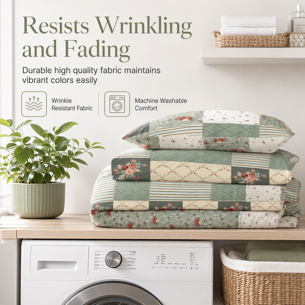 🛏️ 50% RABATT! 🌸 Bettwäsche mit Blumenmuster – Weich, gemütlich & ganzjährig ✨