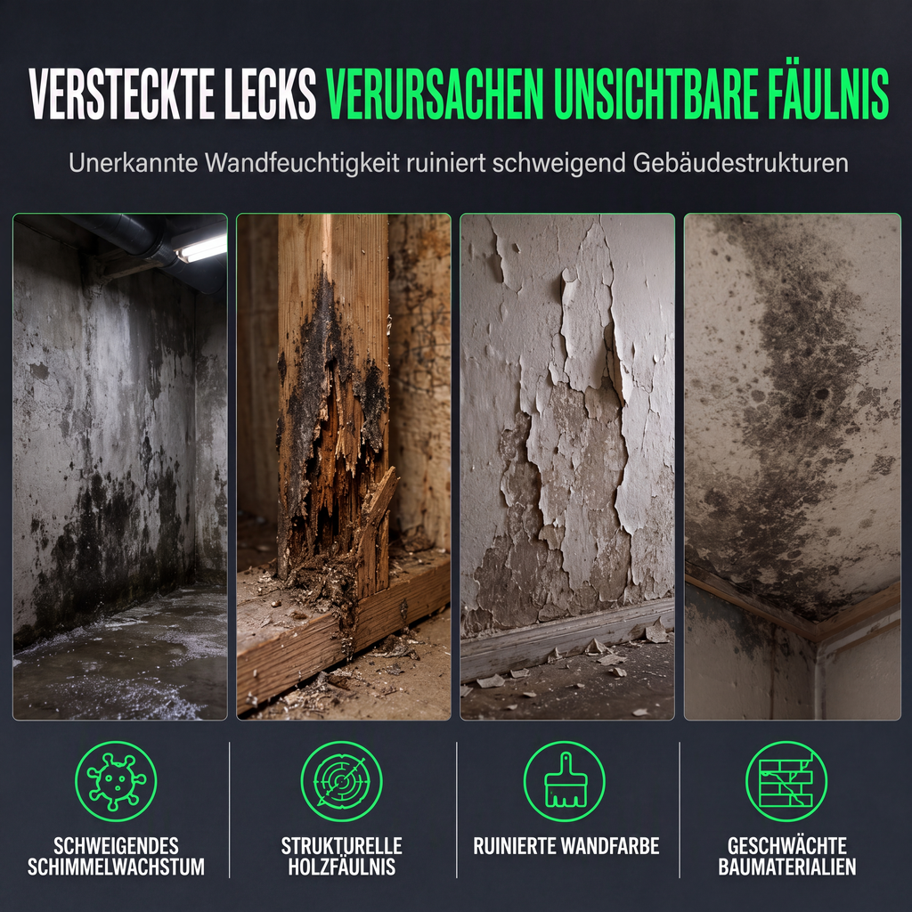 MT68 Pinloses kugelförmiges Sensor-Feuchtemessgerät für Wand, Putz, Spachtelmasse, Mauerwerk und Fliesenleckageprüfung
