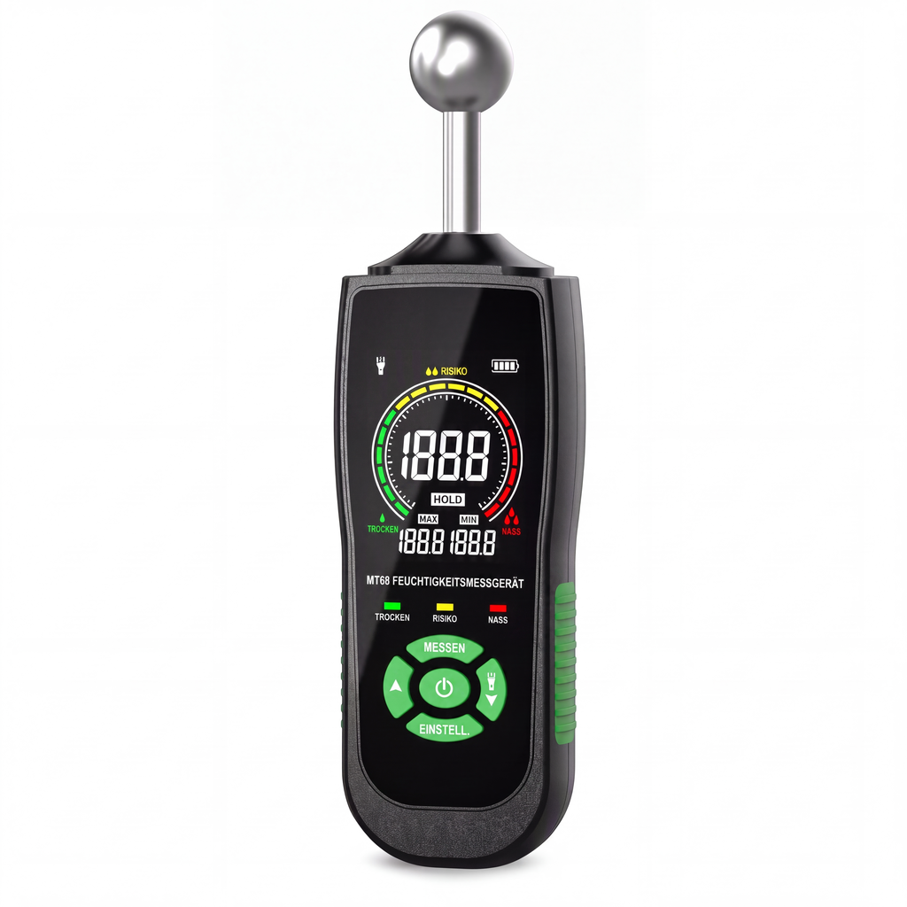 MT68 Pinloses kugelförmiges Sensor-Feuchtemessgerät für Wand, Putz, Spachtelmasse, Mauerwerk und Fliesenleckageprüfung